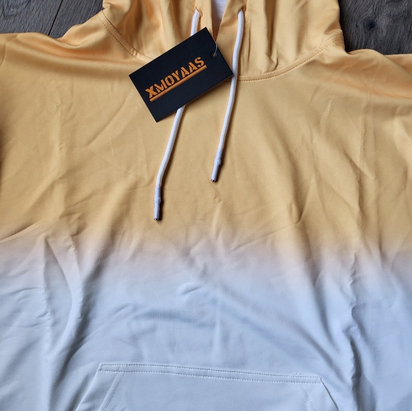 Dip Dye Hoodie Yellow & White {Medium} - Picture 3 of 11